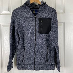 Rugby University full zip hooded fleece, men’s S